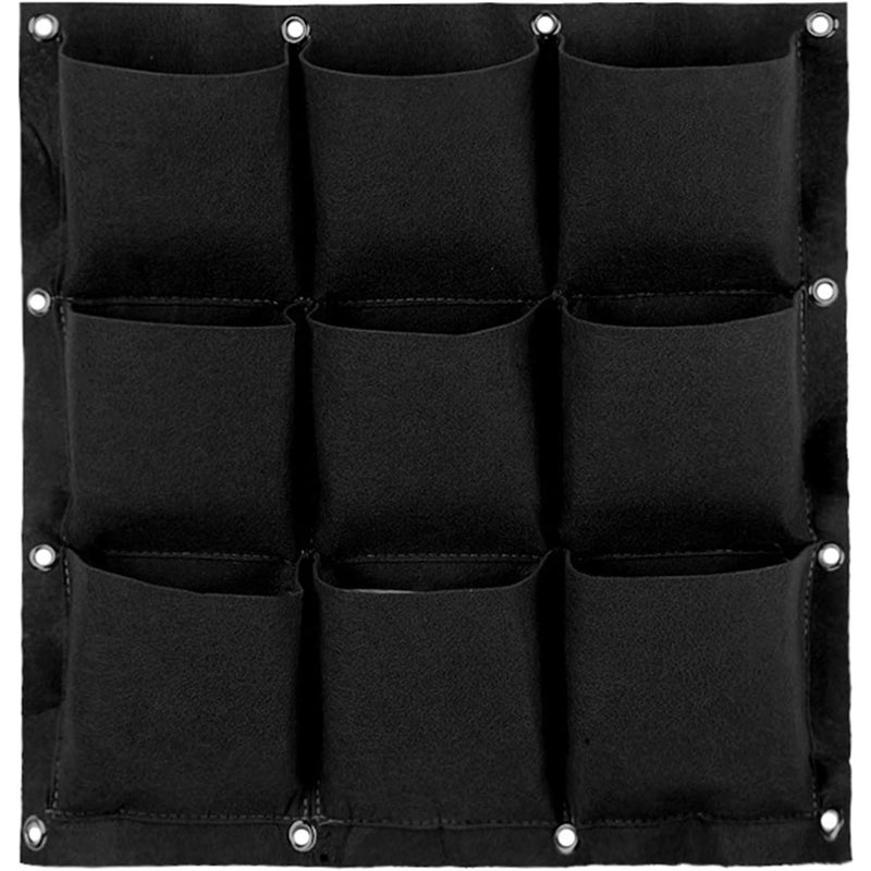 Torba do uprawy roślin montowana na ścianie, wisząca, pionowa donica ścienna, do wewnątrz i na zewnątrz, 9 kieszeni, do domu