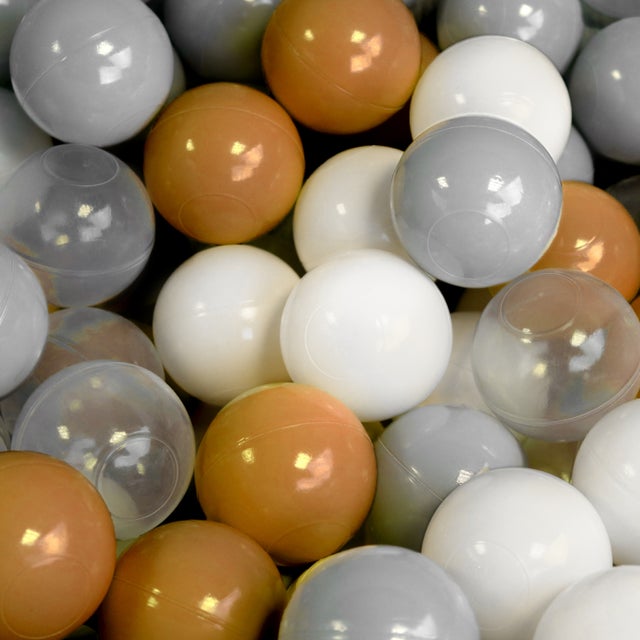 50 Balles Pour Bain à Balles - Diamètre 5,5cm, Blanches, En Plastique PE Robuste - Pour Enfants, Lavables