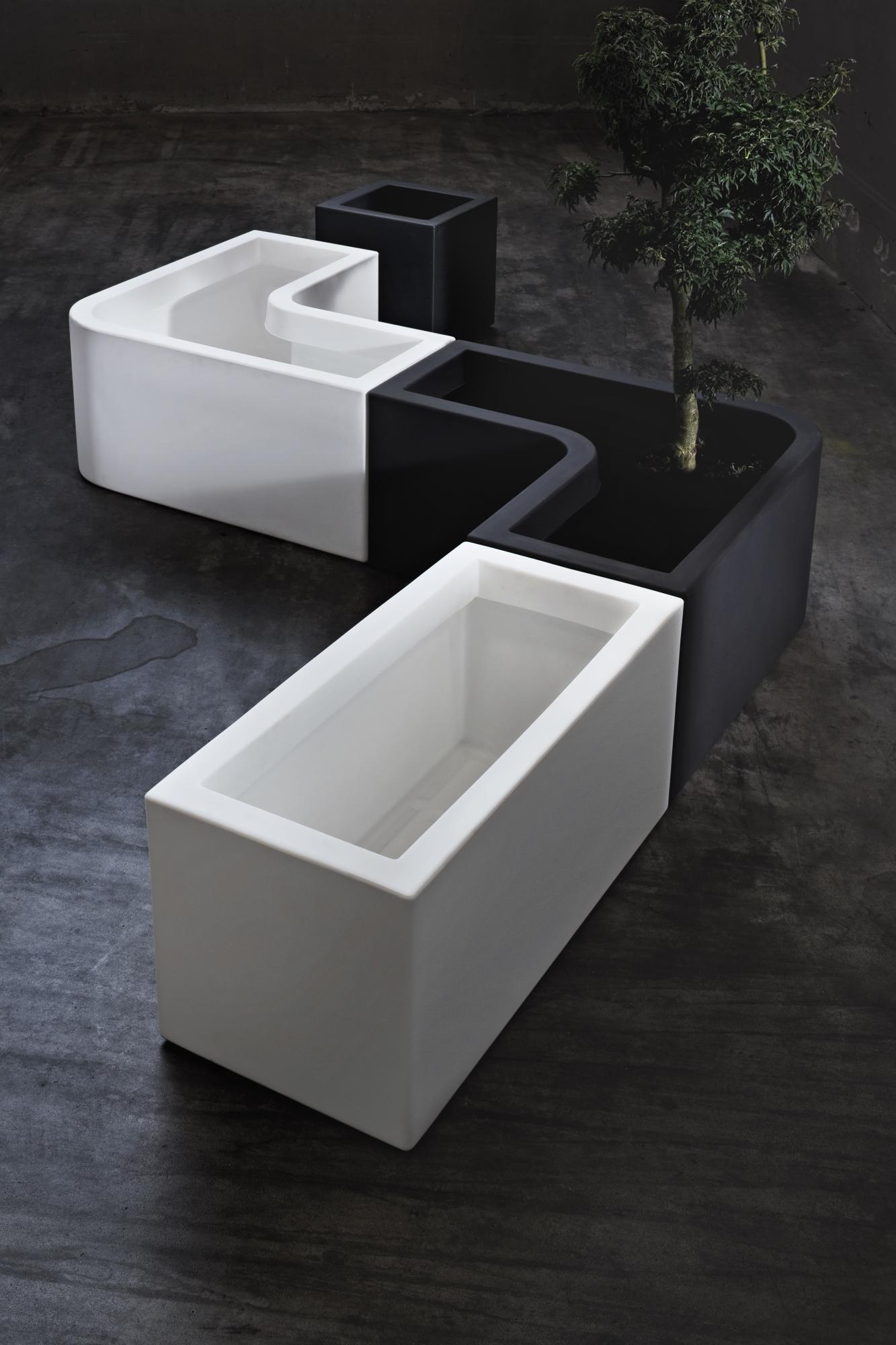 XXL FIORIERA CON bew. VENEZIA 80 antracite cm