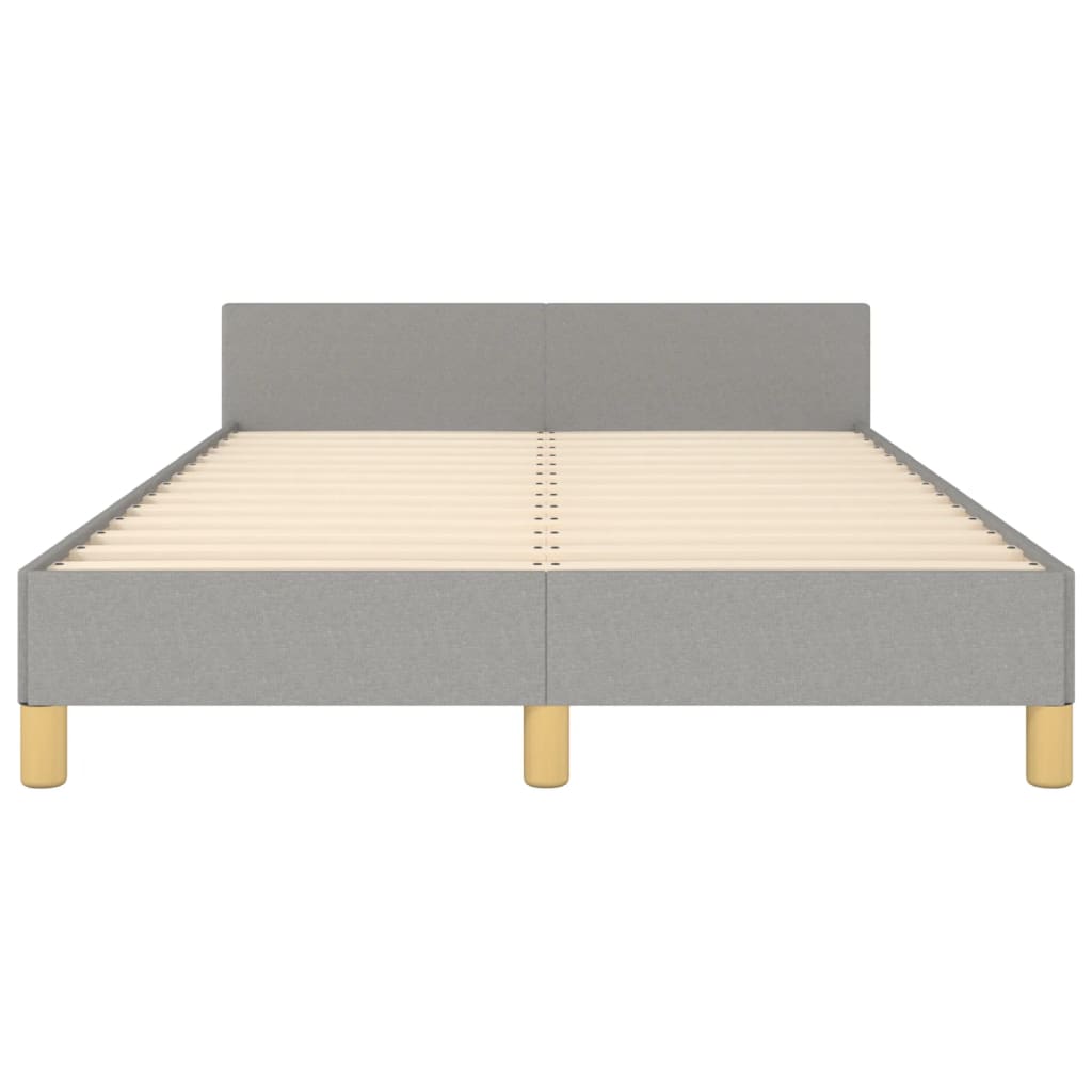 Cadre de lit sans matelas gris clair 120 x 200 cm tissu - 6