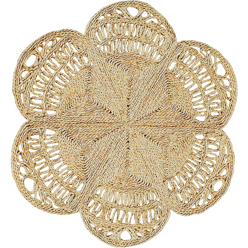 Alfombra redonda de yute - boho bali - 150 cm - bacu