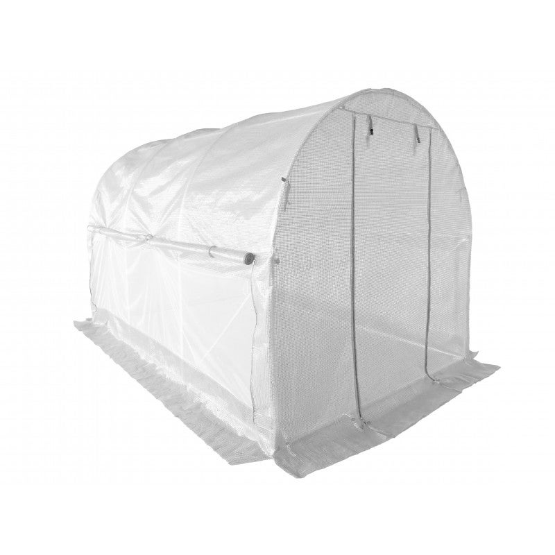 Tunel ogrodowy 4iQ Group 2x3m Biały Folia UV 25mm siatka na insekty