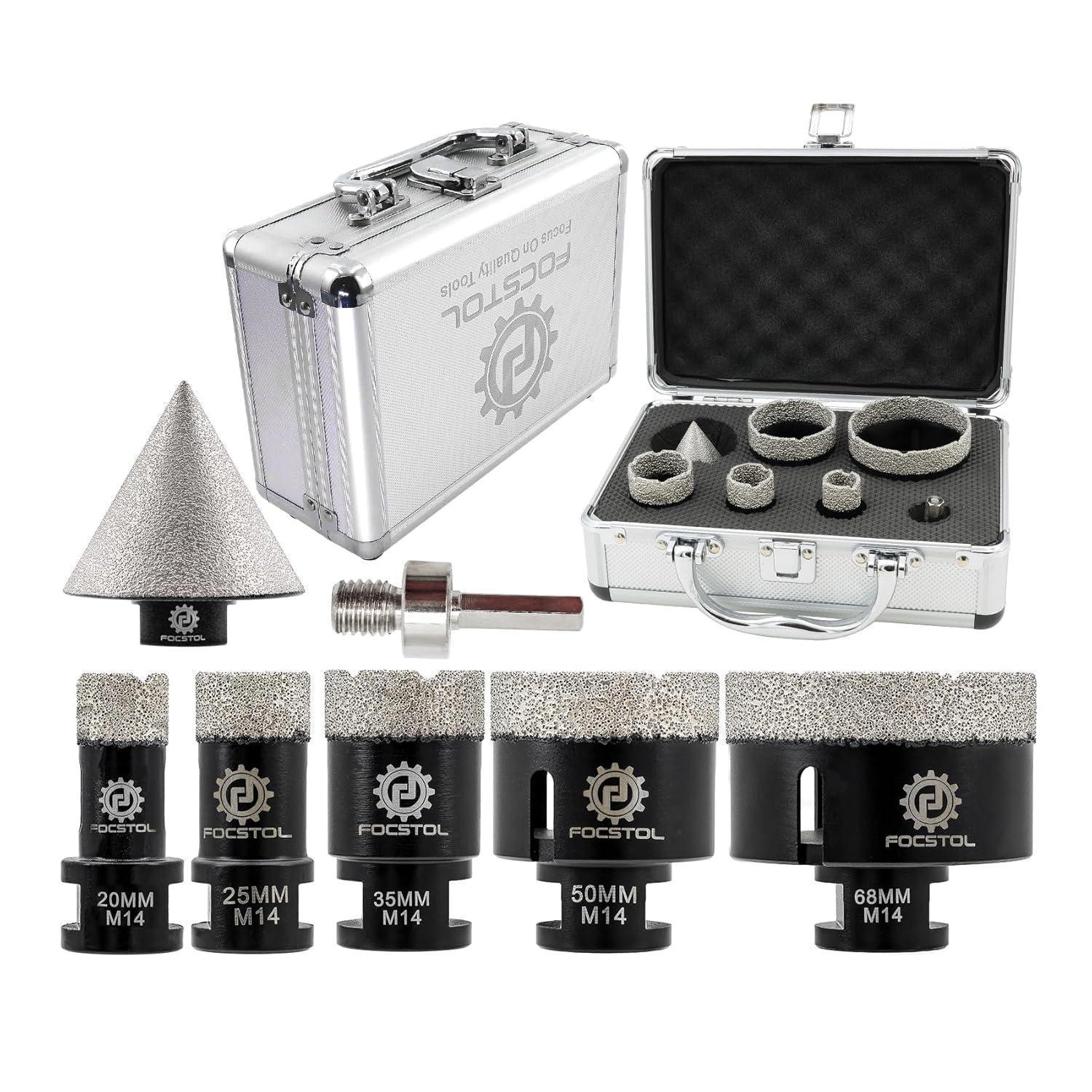 Kit 7 forets diamant carrelage porcelaine marbre granit 20-68mm ...