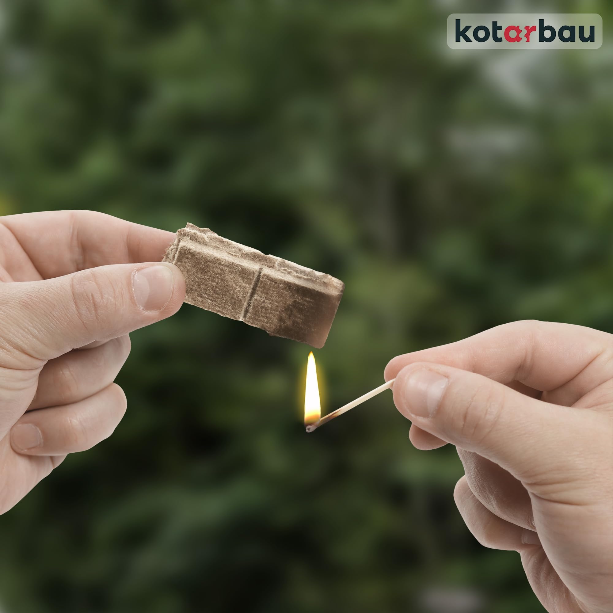 Lote de 2600 Piezas Encendedor de Fuego en Cubos - Lana de Madera - 25 x 8 x 13 cm - Natural - Encendido para Barbacoa - KOTARBAU - 2