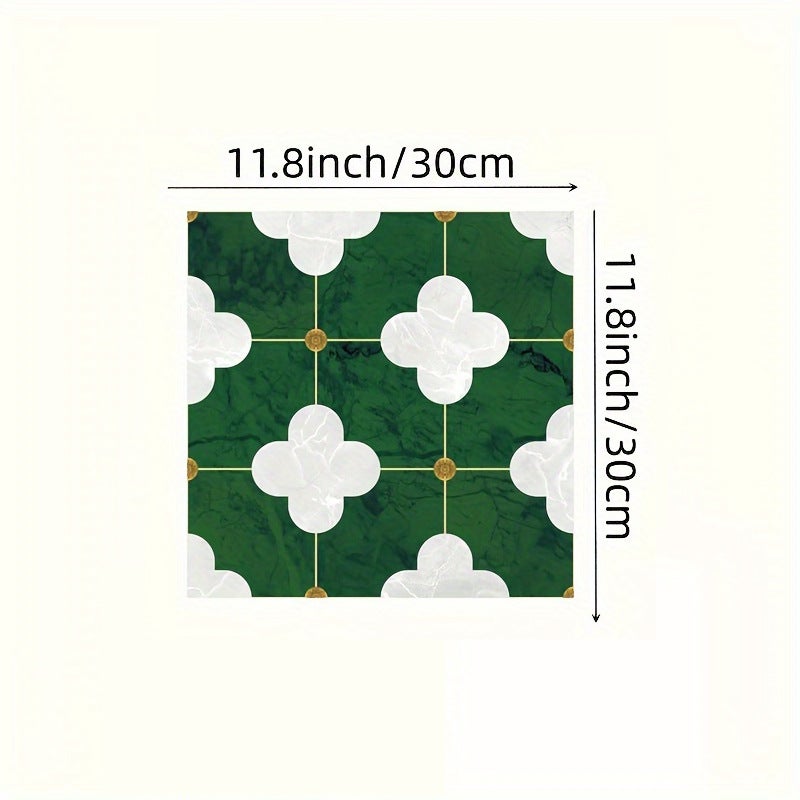Sol Vinyle Gris Autocollant de Sol Auto-adhésif Dalle PVC Vintage Épaissir de Salle de Bain Salon Carrelage Mural Cuisine 30cm x 30cm 12 Pièces - 4