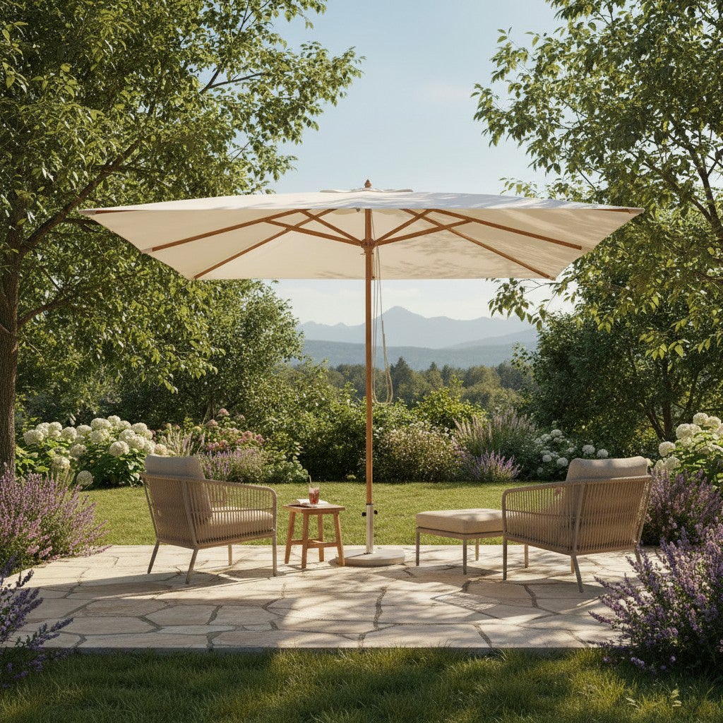 Parasol droit écru 4x3 m Pegasia - 5