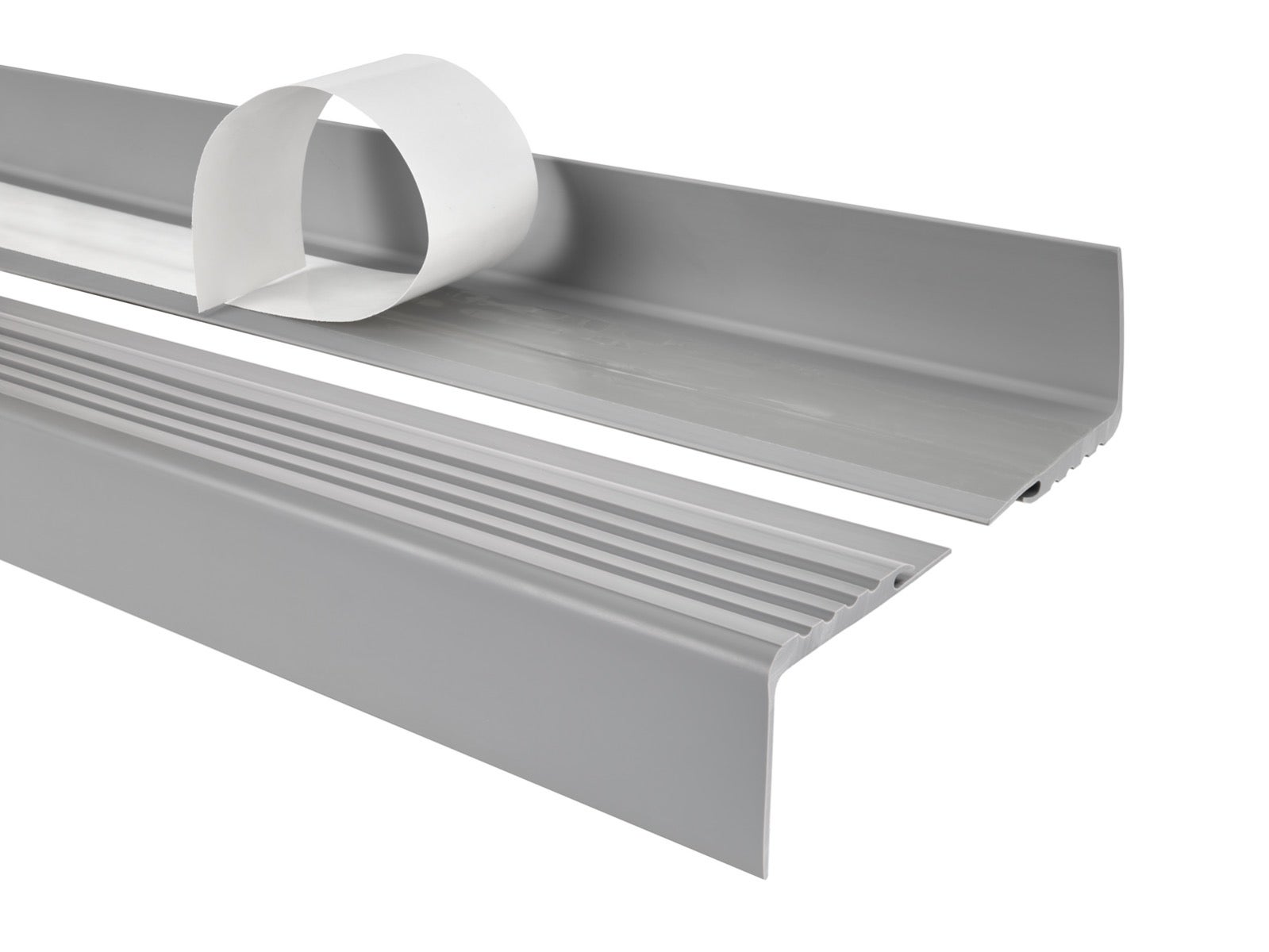 Profil schodowy 48x42 mm PVC na krawędzie stopni antypoślizgowy - 90 cm, szary