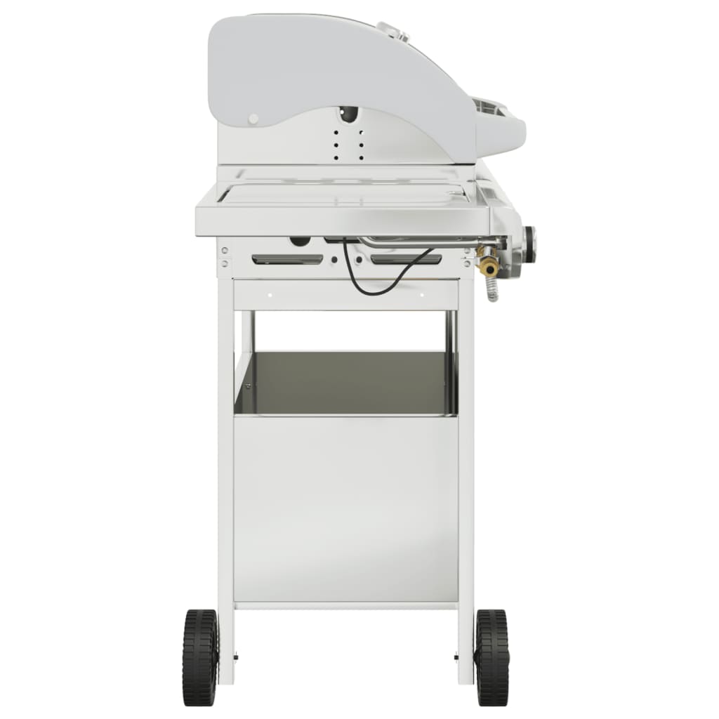 Barbecue gril à gaz avec 4 brûleurs argenté acier inoxydable vidaXL - 5