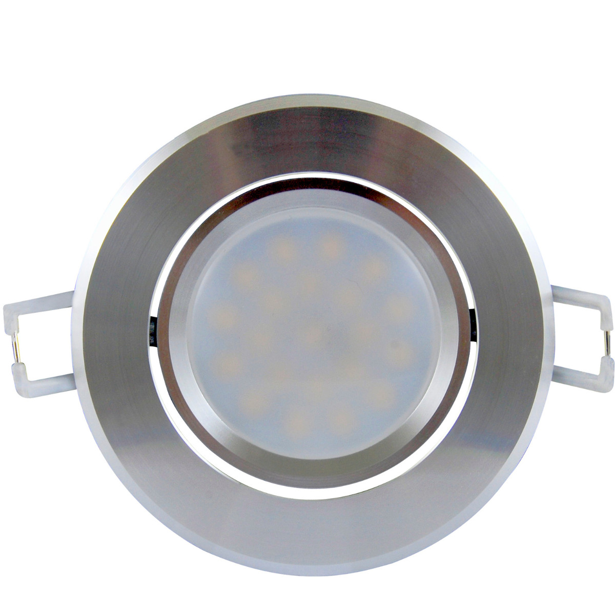 Oprawa sufitowa wpuszczana podtynkowa Sun srebrny polysk 1xGU10x8W okrągła ruchoma IP20 wym: 6,3 x 8,4 x 8,4 cm aluminium Polux - 4