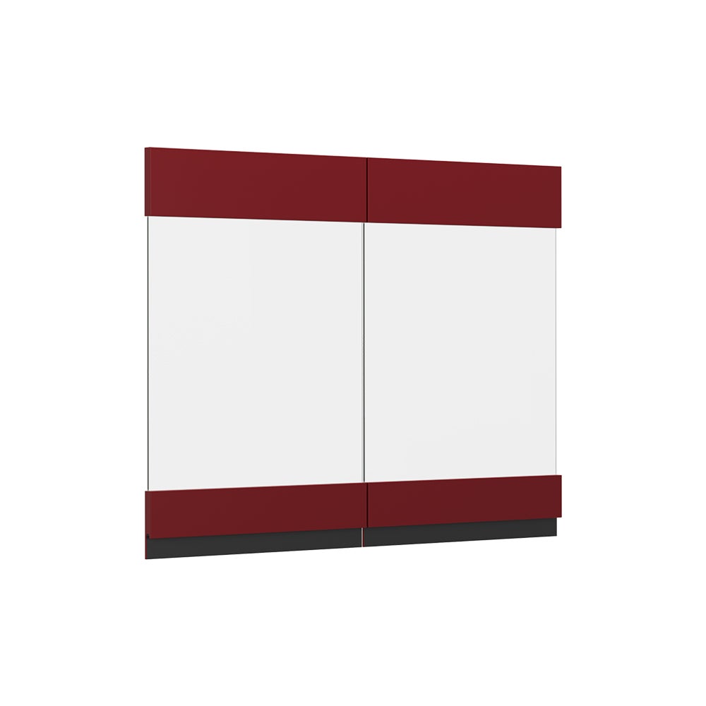 Vicco frente de cocina r-line, rojo, 79.2 x 59 cm frente de mueble para armario mural con vitrina