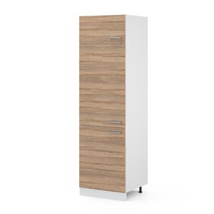 Vicco Dispensa Universale R-line 60 Cm, Antracite Lucido/Bianco, Con Ante Chiuse E Ripiani Aperti - 3