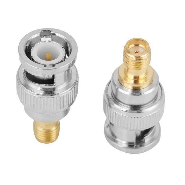 Connettore RF Serie SMA in Ottone Femmina Placcato Oro Montaggio a Flangia su Pa