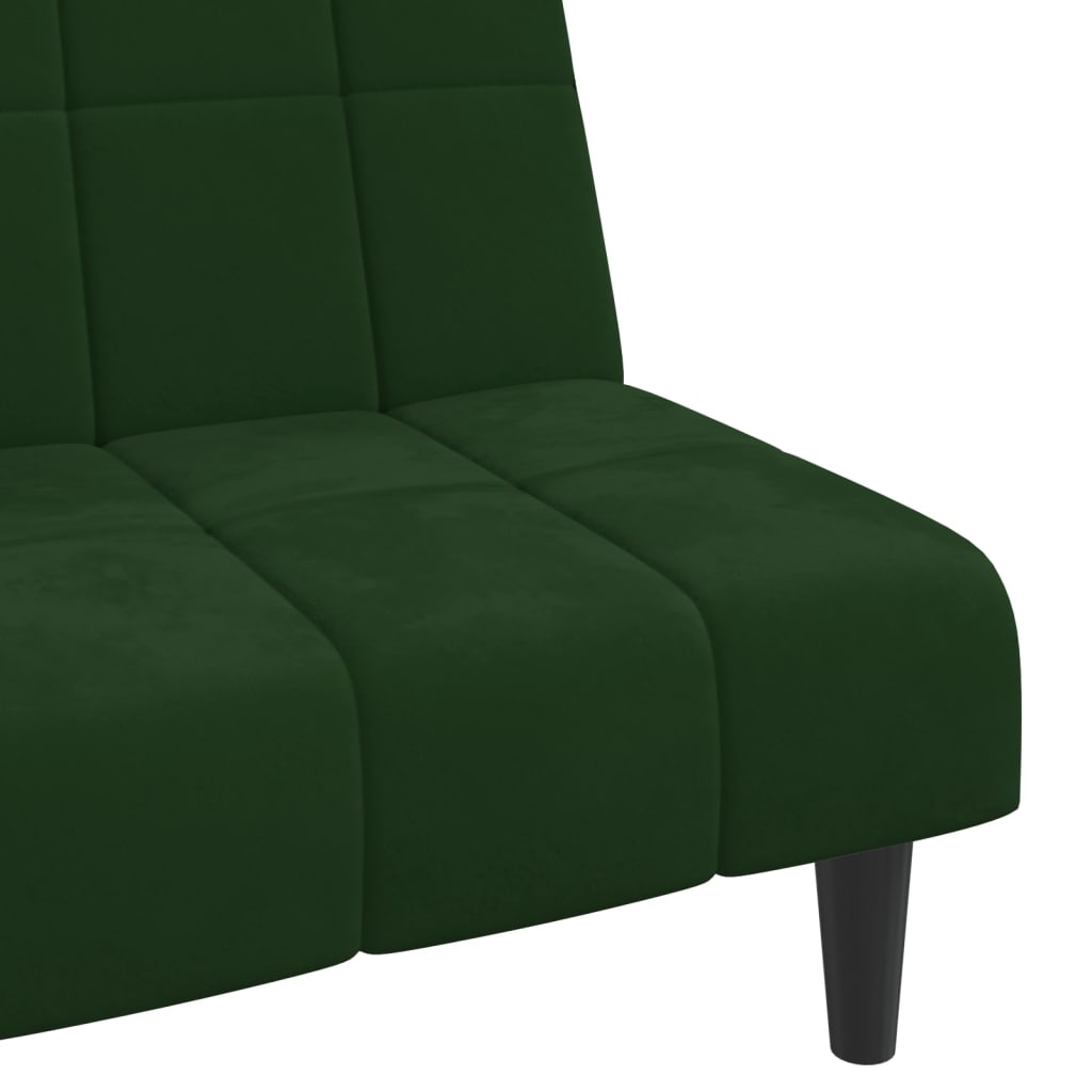 Canapé-lit | Lit simple | Canapé convertible à 2 places vert foncé velours CFW13889 - 9