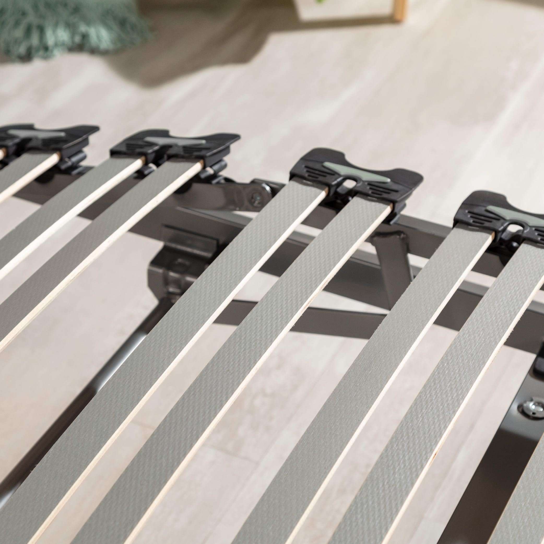 Nalui Somier articulado 135x190 cm ProCare Gris con Mando ProCare, 11 Láminas Madera de Haya de 10 cm y Estructura de Acero - 2