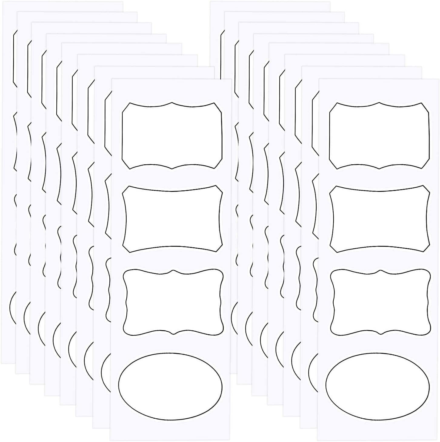 Opakowanie 20 sztuk odklejanych etykiet samoprzylepnych – Wodoodporne etykiety na słoiki, słoiczki z dżemem, puste pojemniki i butelki