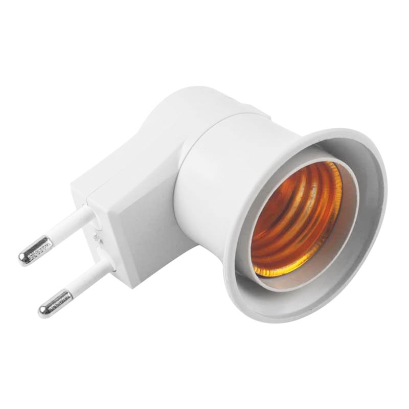 Lot de 6 adaptateurs prise UE vers E27 pour ampoules LED, avec interrupteur marche/arrêt portable. - 6