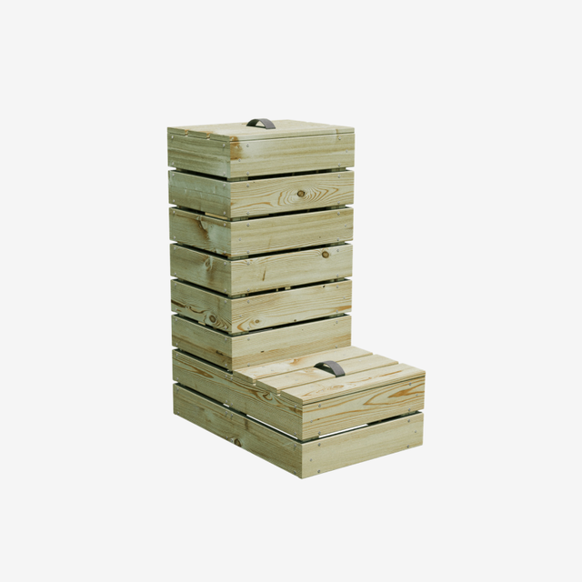 Composteur en bois traité 40 x 60 x 81 cm Alto