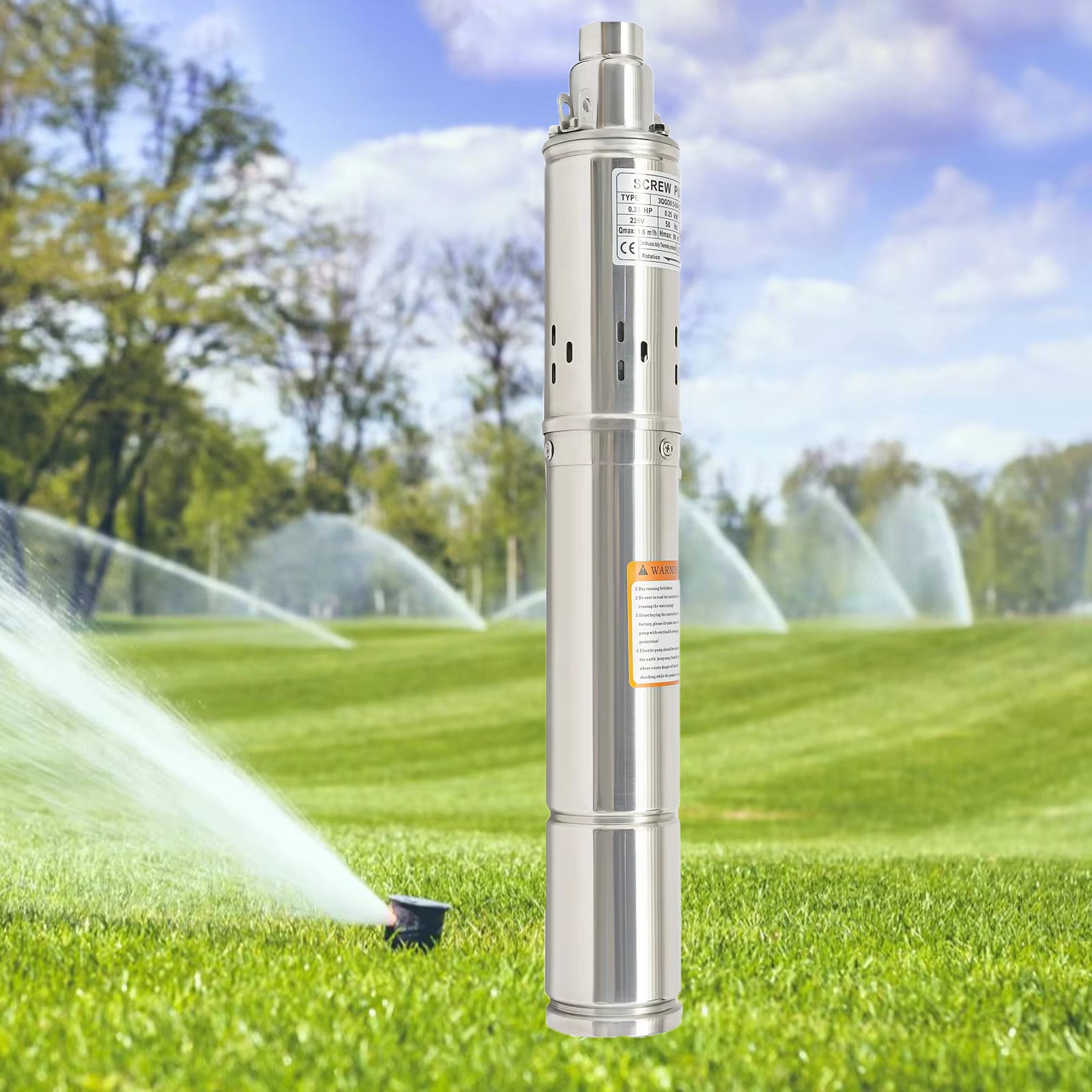 Bextcok bombas de riego para jardines, bombas sumergibles para pozos profundos, bombas de tornillo, bombas de acero inoxidable para suministro 500w