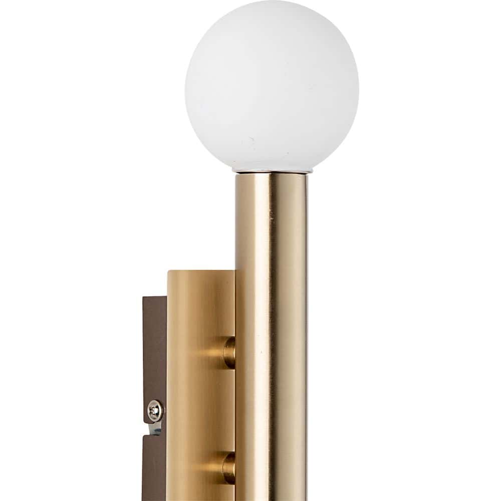 LUCKY BRILLIANT Złota metalowa lampa ścienna z elektryfikacją - szer. 7 x wys. 24,5 x gł. 7,5 cm - 4