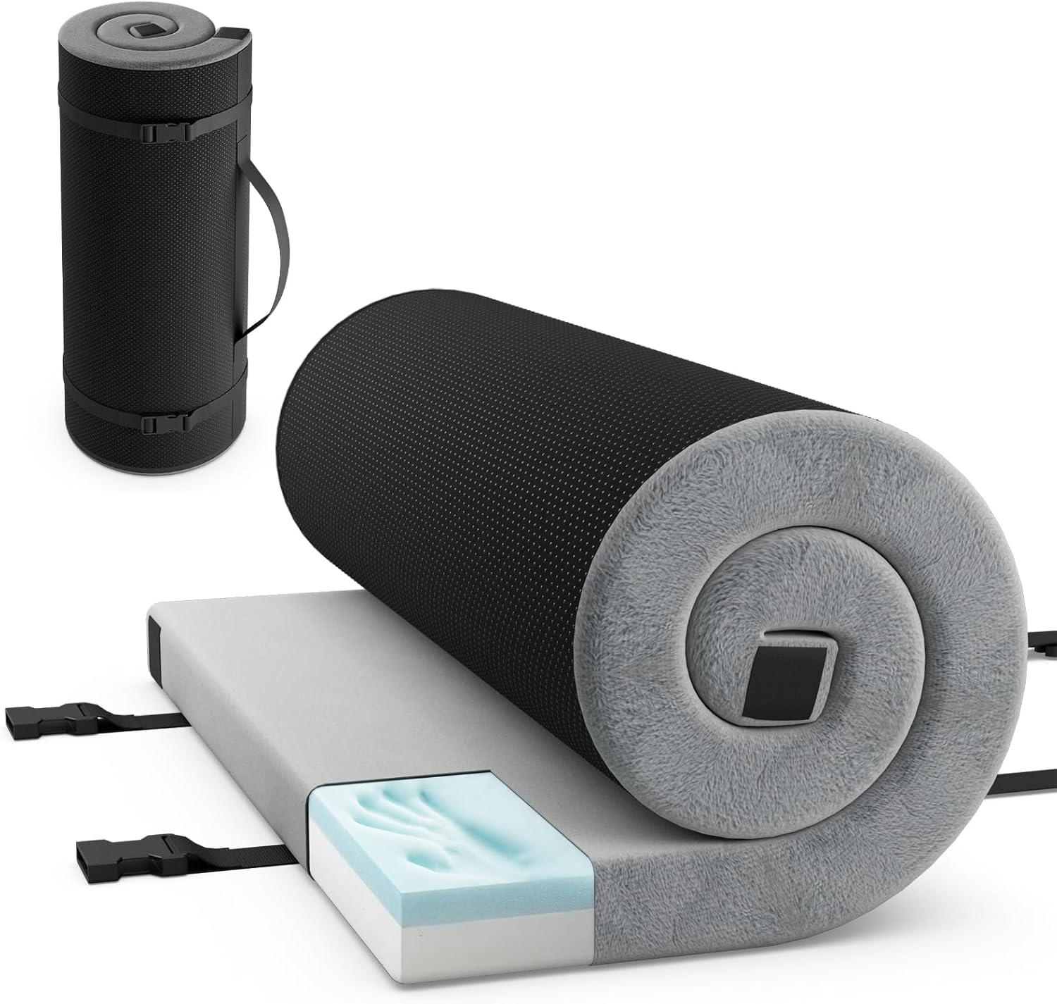 Materasso da campeggio in Memory Foam portatile arrotolabile per pavimento