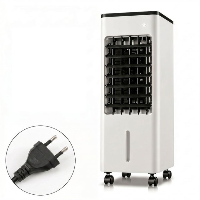 (2pcs)Refroidisseur d'air par évaporation, Portable à Oscillation à 90° avec 3 Vitesses, 3 Modes, minuterie 15 h, réservoir d'eau 9 L, télécomm