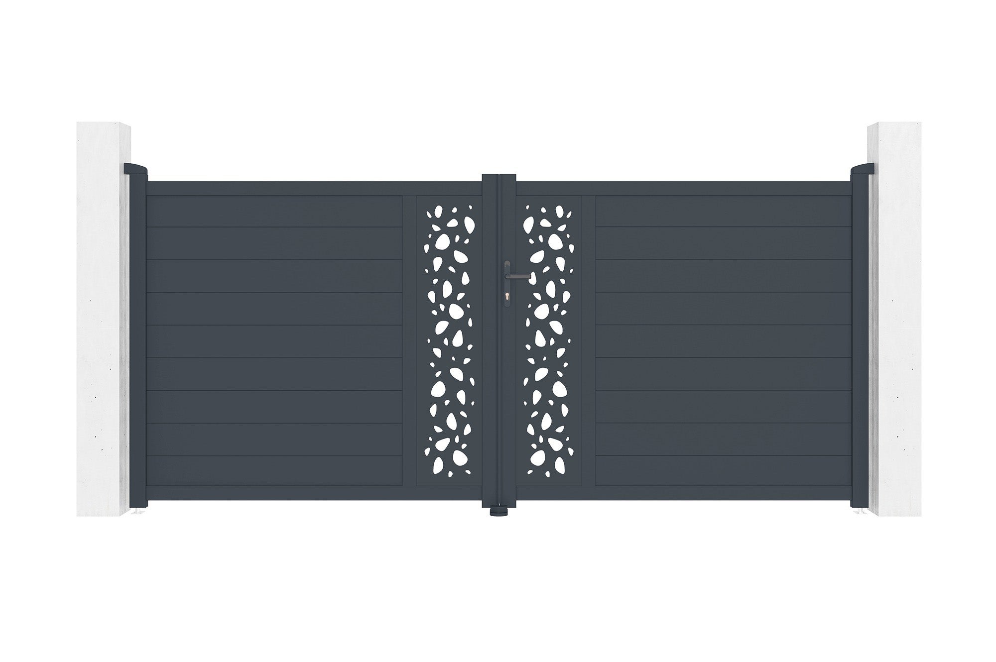 Brama aluminiowa dwuskrzydłowa 3.5m SUNNY 350B160 Szara