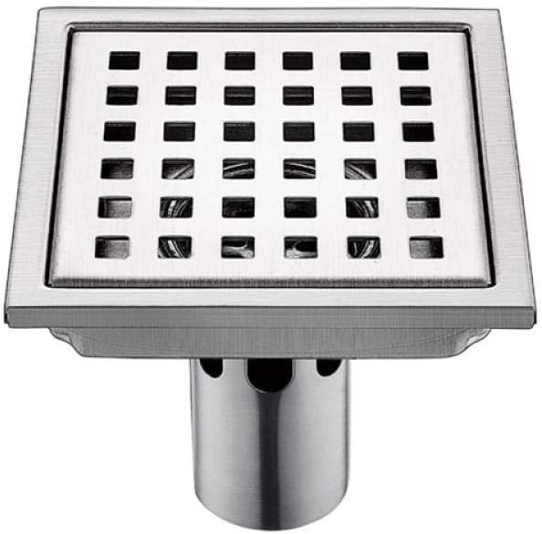 Syfon podłogowy INOX 1 szt. ze stali nierdzewnej, odpływ 15 cm * 15 cm, kwadratowy filtr dezodorujący zapobiegający cofaniu się wody