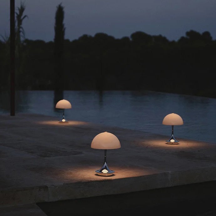 Lampe de table champignon sans fil, lampe de bureau rechargeable, lampe de chevet rétro LED, 3 couleurs de gradation de la température, Doré - 8