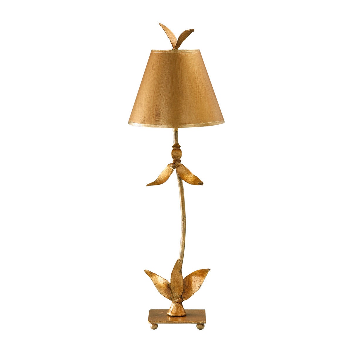 Lampă de masă Flambeau Red Bell, aurie, metal și pergamin, E27, max. 60W, 76x20 cm