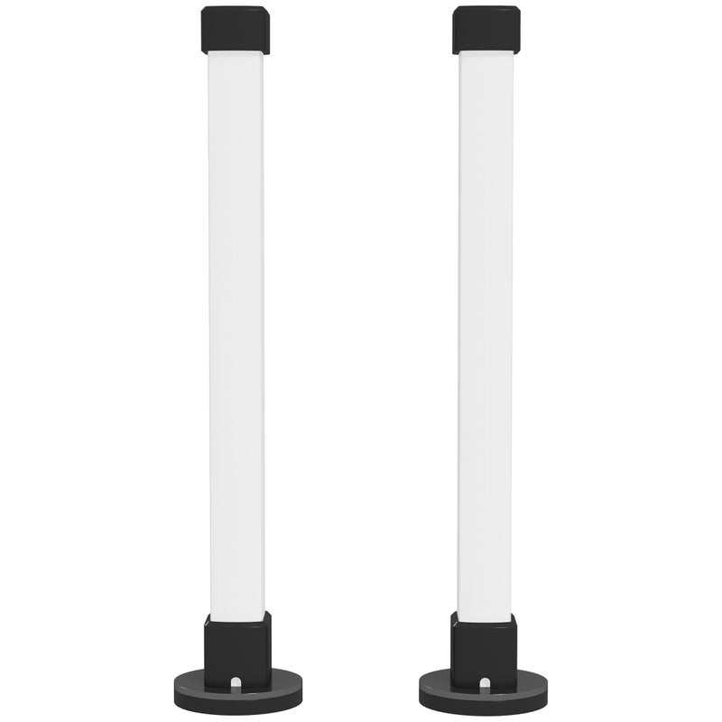 Zestaw 2 lampek stołowych, inteligentna lampka nocna z aplikacją i pilotem, trybami kolorów, timerem, biała.