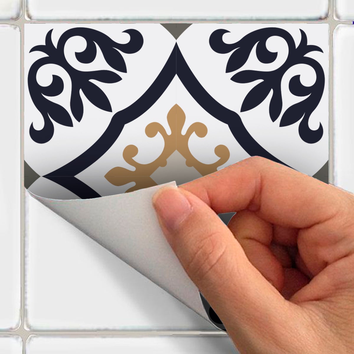 9 adesivi piastrelle di cemento azulejos Floriano - Sticker adesivo - adesivi murali - 9stickers20x20cm - 5