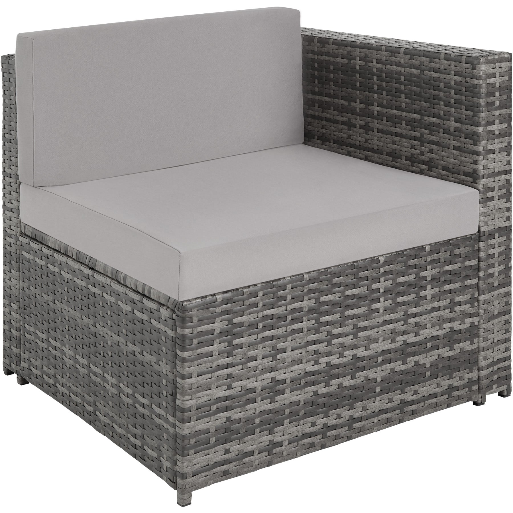 Salon de jardin en rotin et acier 6 places avec coffre de rangement résistant aux UV TECTAKE - 6