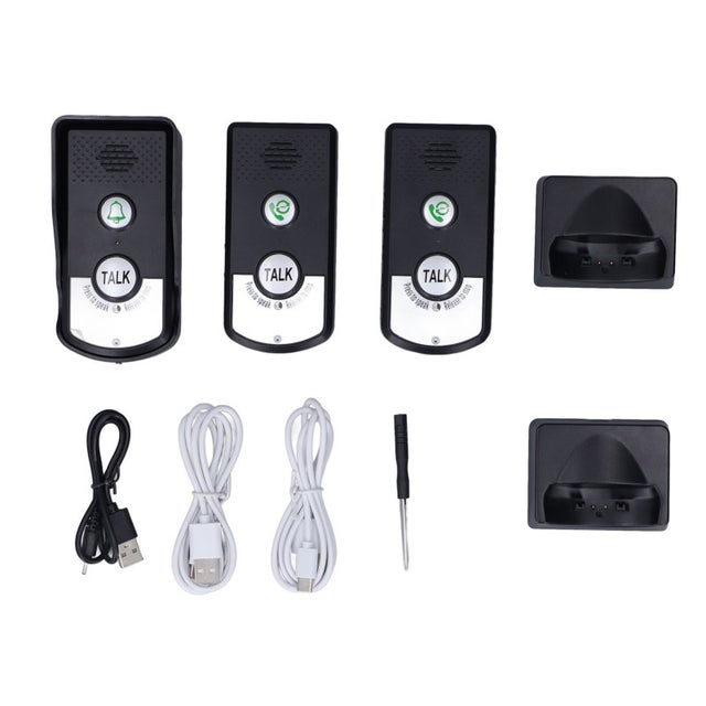 Campanello citofono wireless con una portata di 1500 metri e due modalità di ricarica; citofono per la casa.