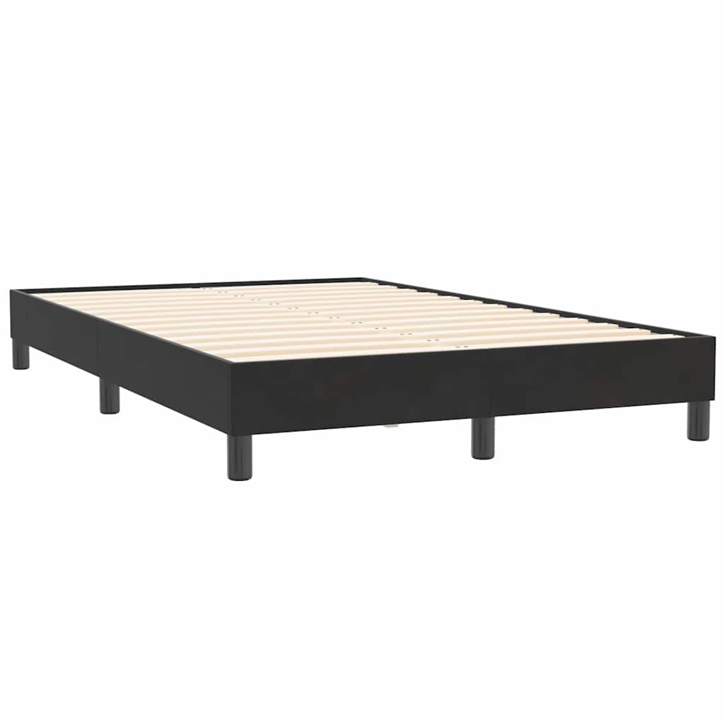 Cadre de lit sans matelas noir 120 x 210 cm velours - 2
