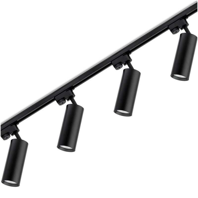 Zestaw Szyna Lumiled Oświetleniowa Szynoprzewód 2 m + 4x Reflektor Szynowy RITI GU10 Czarny