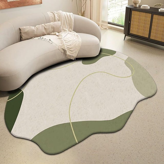 Ce tapis moderne présente un style abstrait et une forme irrégulière, il est idéal pour le salon ou la chambre. Dimensions&nbsp;: 60*90cm. (1 pièce)
