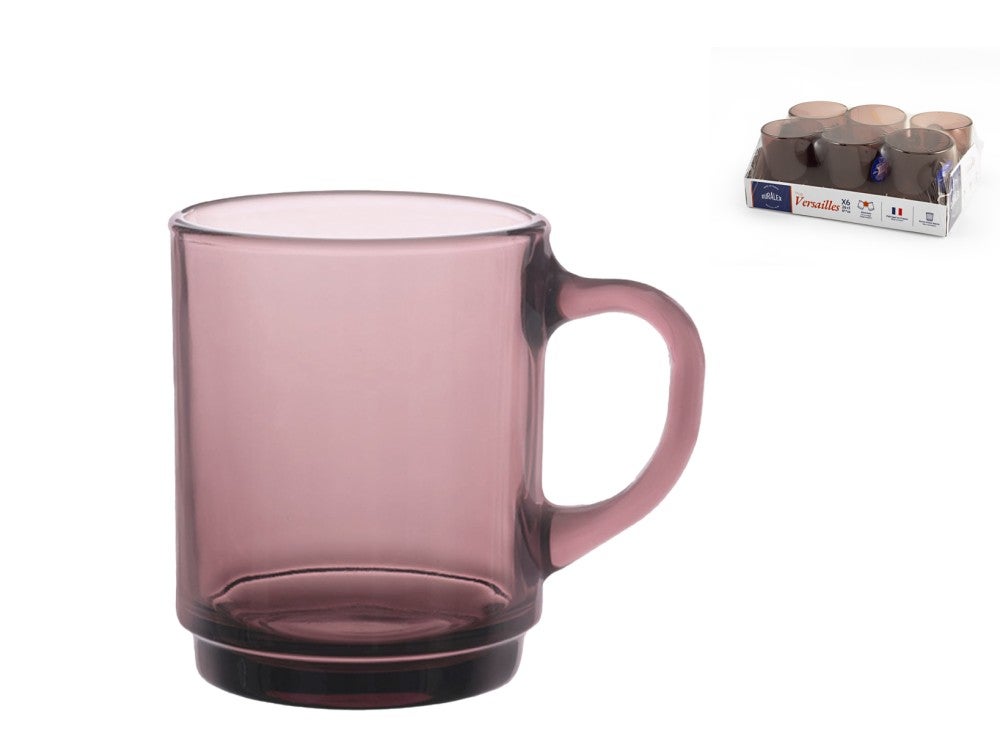 Crazystock Selected Paquete De 6 Tazas De Pasta De Vidrio Cl 26 Morada , Leroy Merlin
