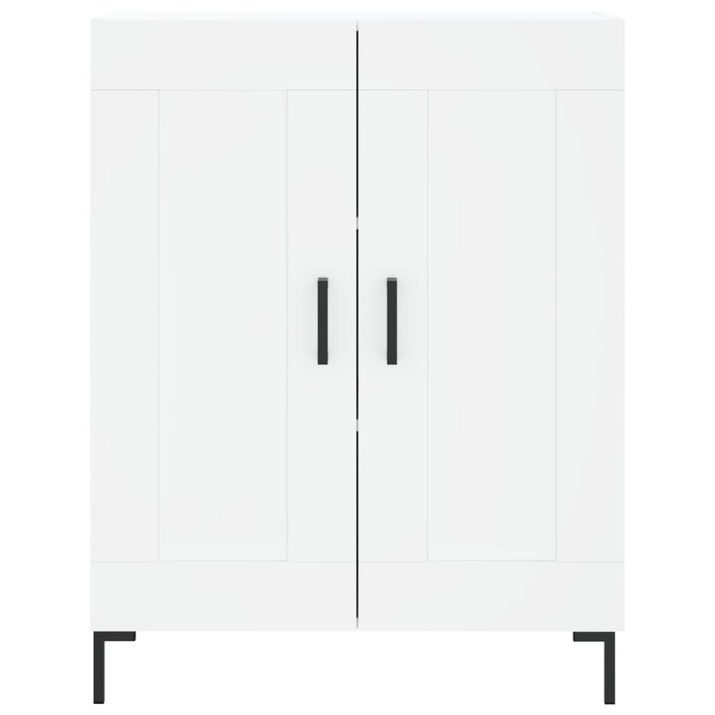 Buffet haut Blanc 69,5x34x180 cm Bois d'ingénierie - 8