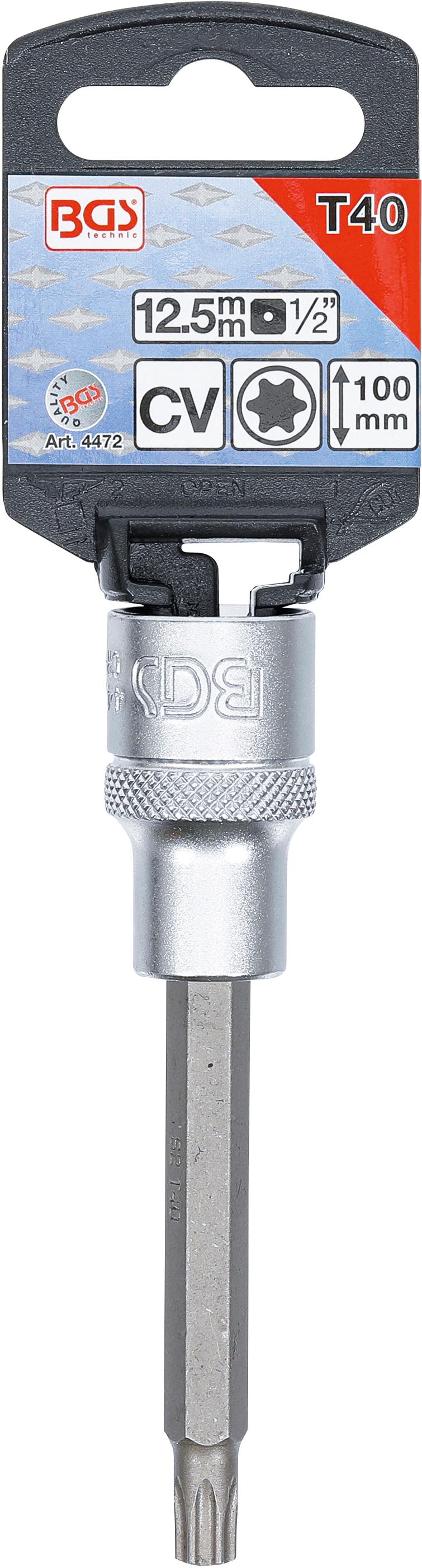 BGS Douille à embouts | longueur 100 mm | 12,5 mm (1/2