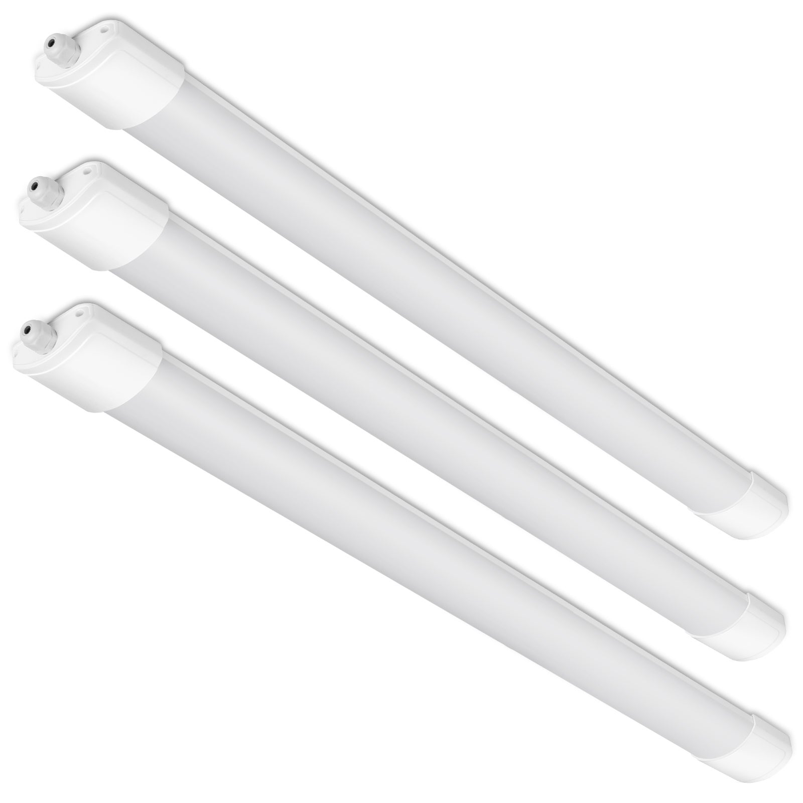 LOVHAUS 3 Sztuki Oprawa Garażowa LED Wodoszczelna 120CM IP65, Oprawa LED 36W 3700LM, Rurka LED 4000K Biały Neutralny Do Piwnicy Biura Fabryki - 2