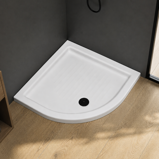 Receveur de douche 80 cm semi-circulaire en céramique | Topazio