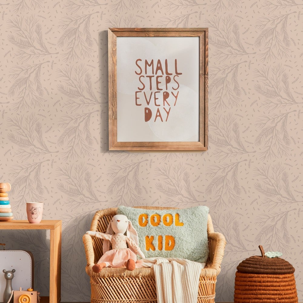 Papel pintado autoadhesivo con tintas eco, y libre de pvc, rollo de 129 x 260 cm lili beige