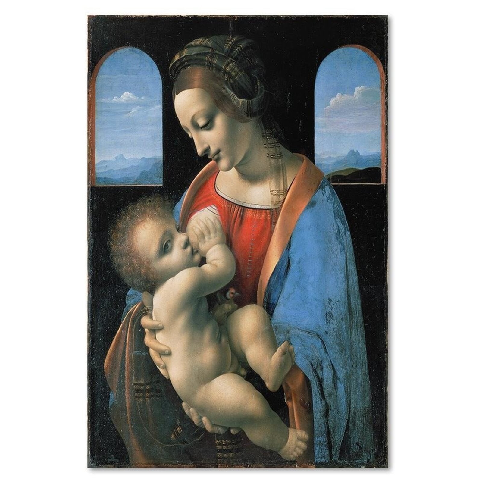 Obraz na płótnie, Madonna Litta - Da Vinci reprodukcja 40x60