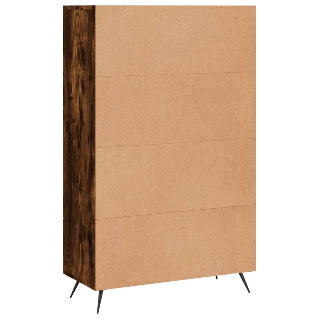 Credenza alta in rovere affumicato 69,5x31x115 cm in multistrato - 8