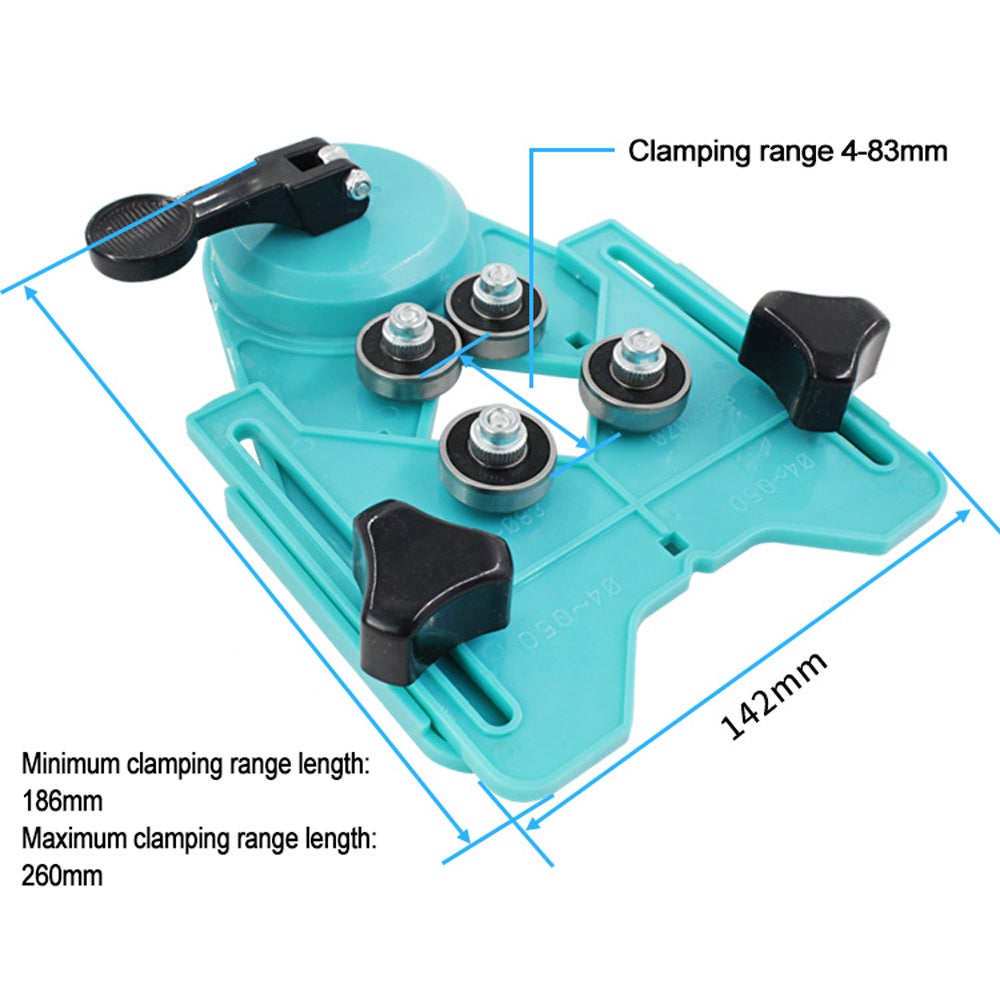 Guide de perçage 4-83mm avec ventouse pour forets diamantés, verre et carrelage, localisateur de scie cloche - 7