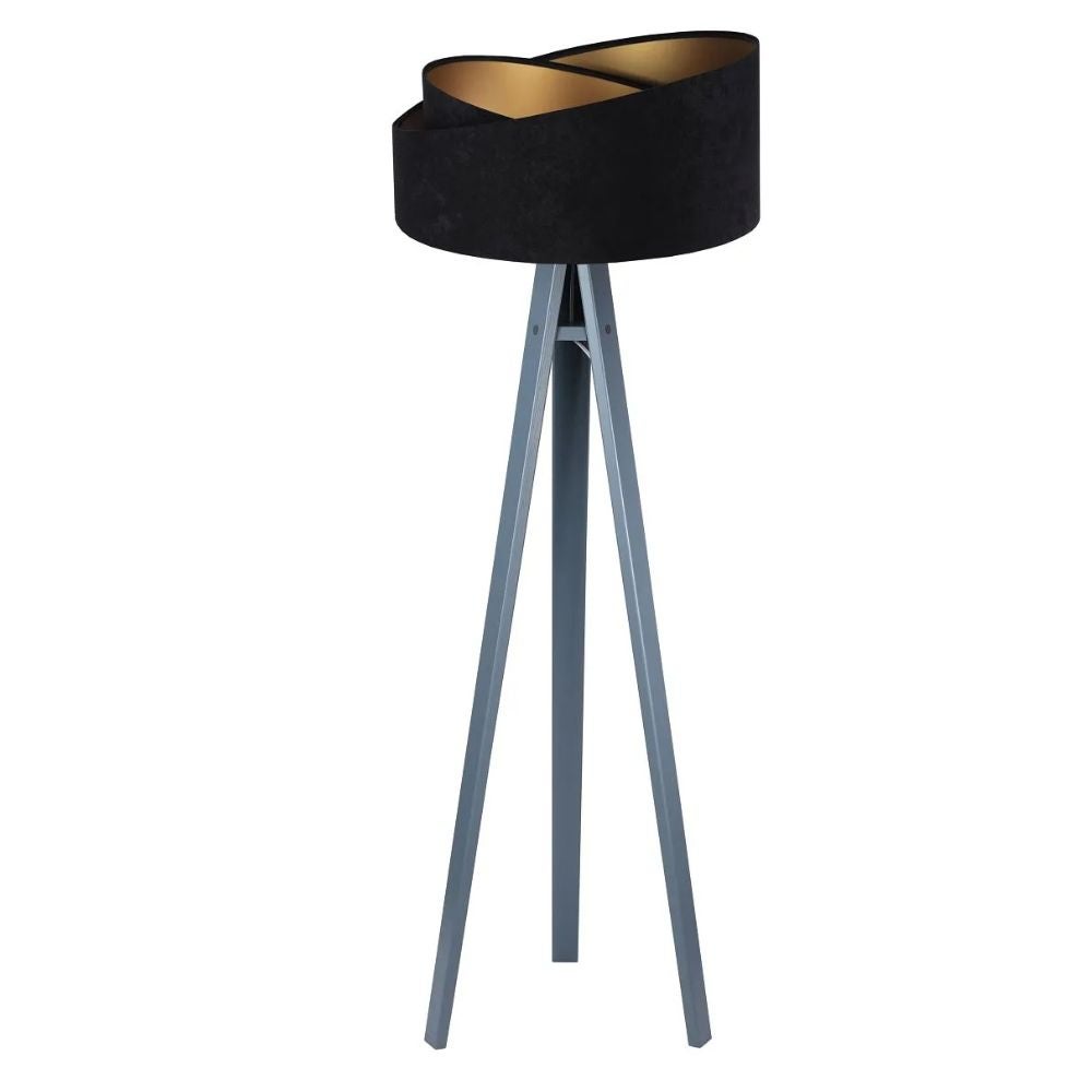 Lampa stojąca GEMSTONE czarna/złota/szara