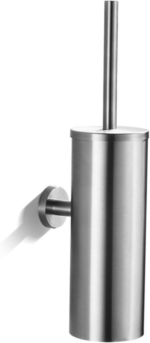 FVITA Scopino Per WC Con Supporto Da Parete | Acciaio Inox E Nichel Spazzolato | Design Salvaspazio Con Contenitore Per Gocce