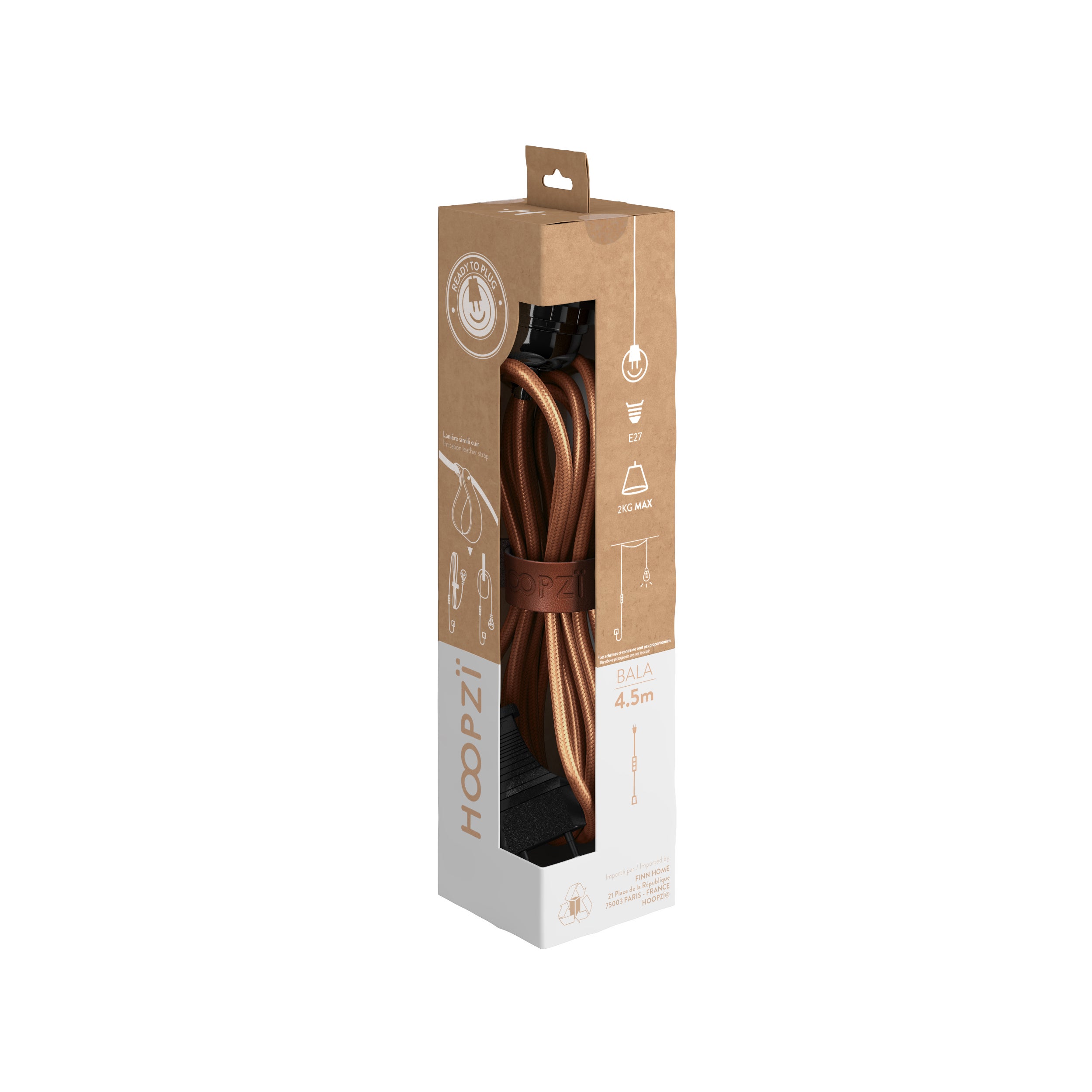 HOOPZI - Lampe Corde BALA - Luxe - Cuivre - 4