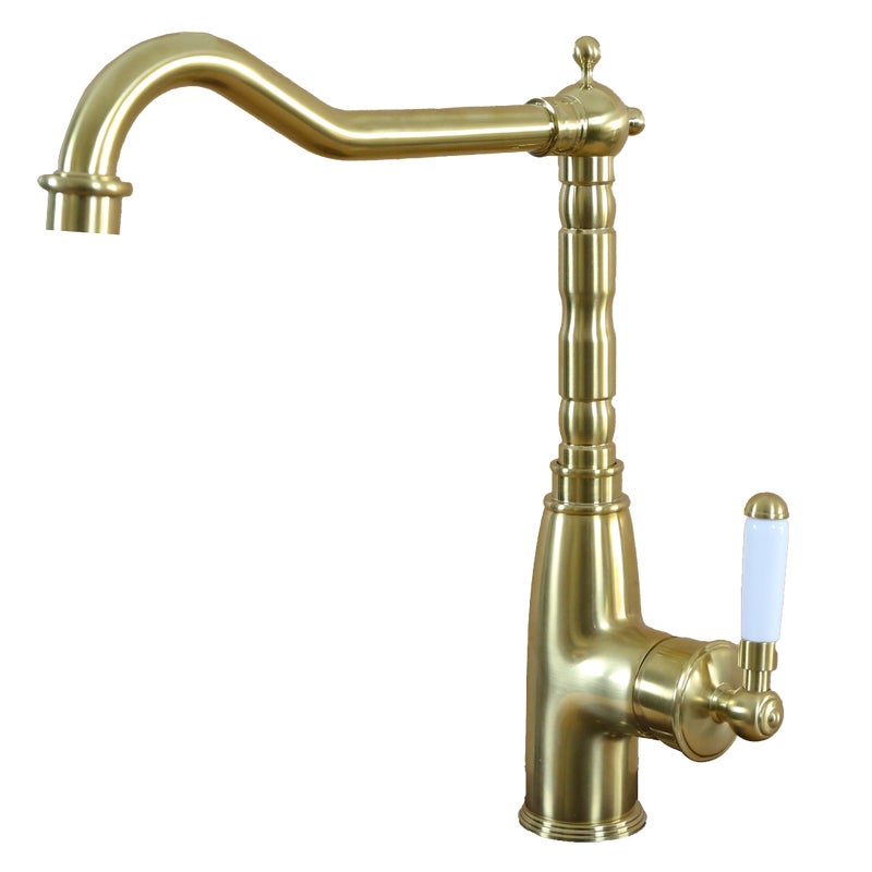 Leeds bateria zlewozmywakowa szczotkowanego złota