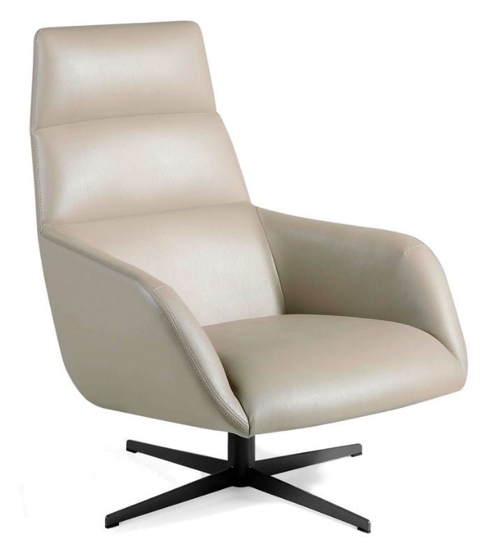 Fauteuil pivotant similicuir et pieds acier noir Alavy-Couleur Aqua 10 ...